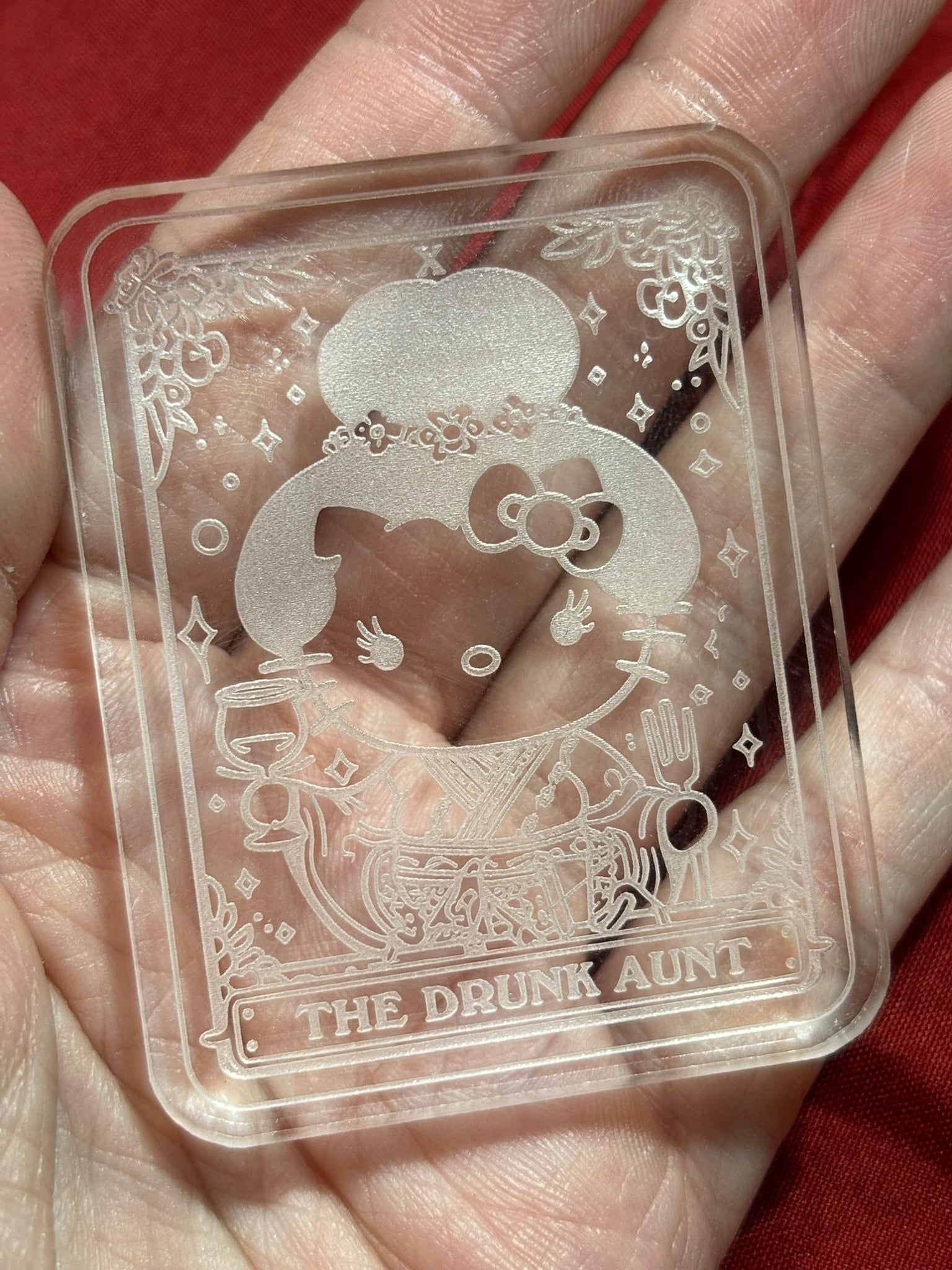 Funny kitty tarot cards flat keychain molds palette