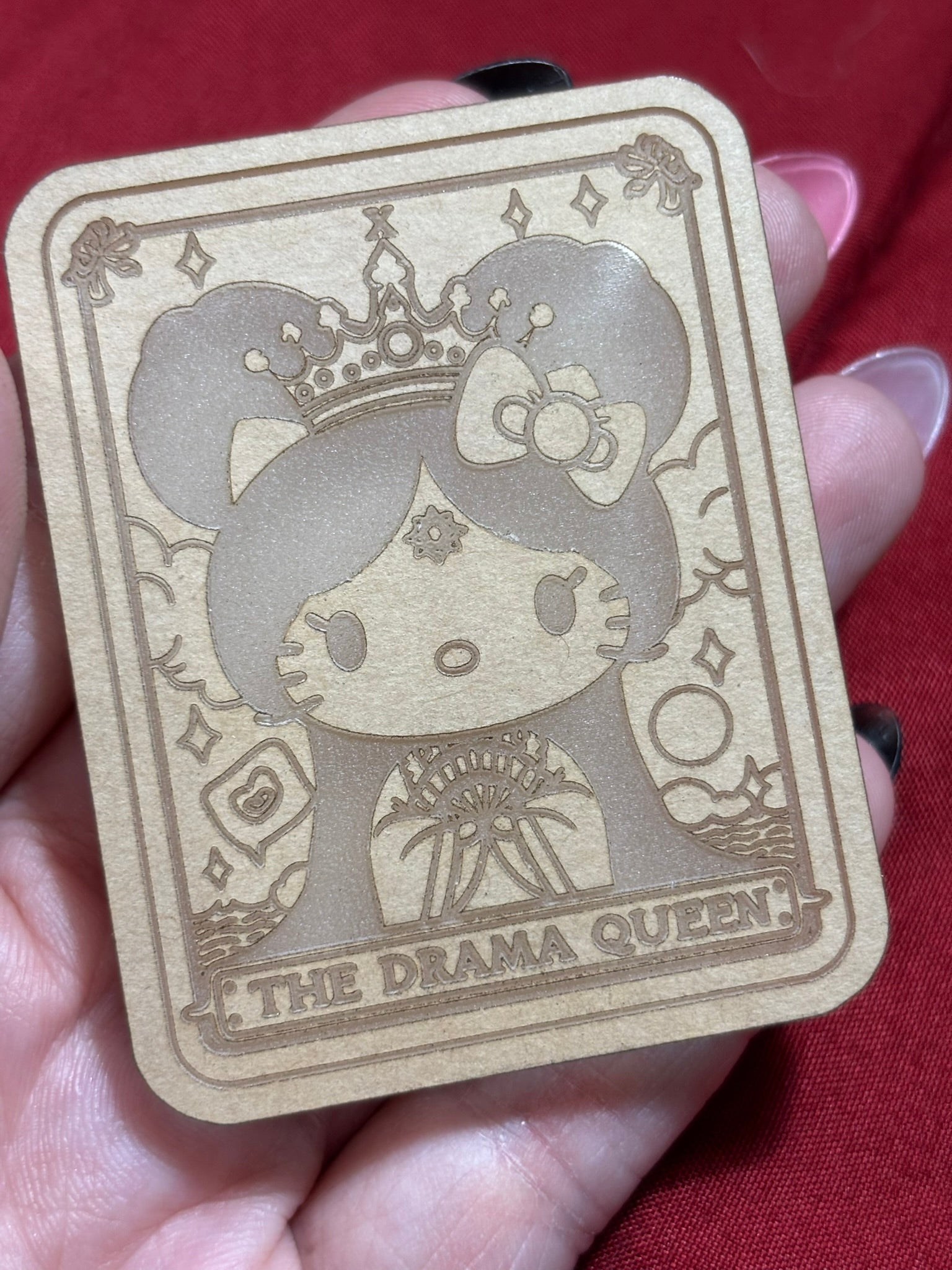 Funny kitty tarot cards flat keychain molds palette