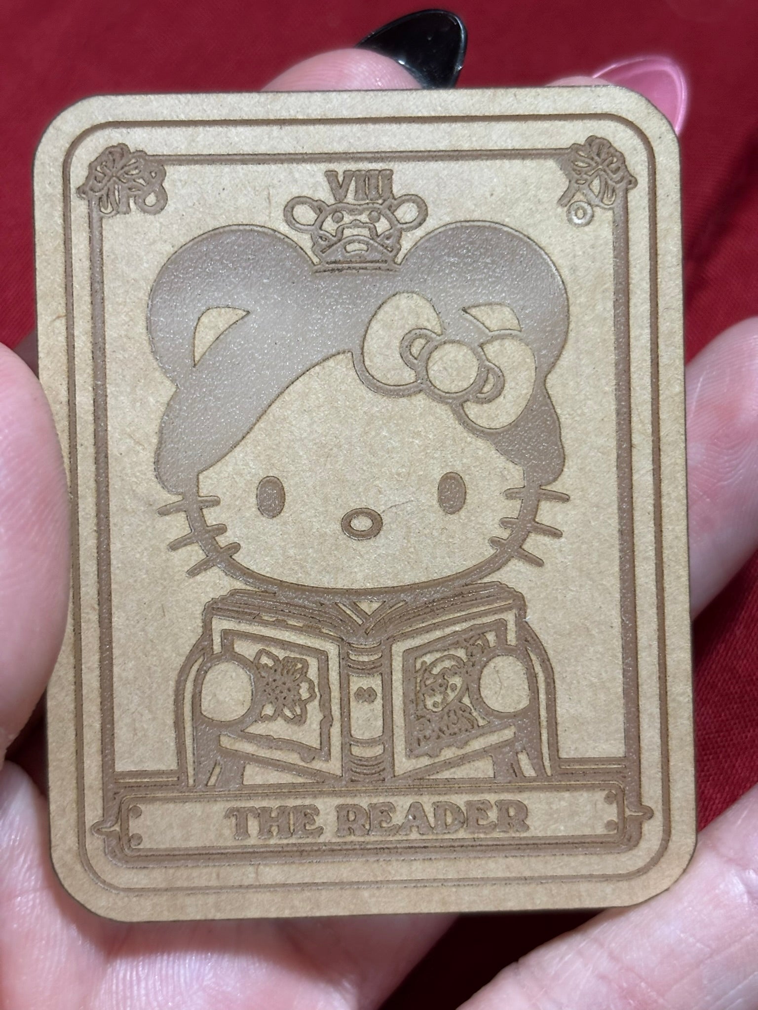Funny kitty tarot cards flat keychain molds palette