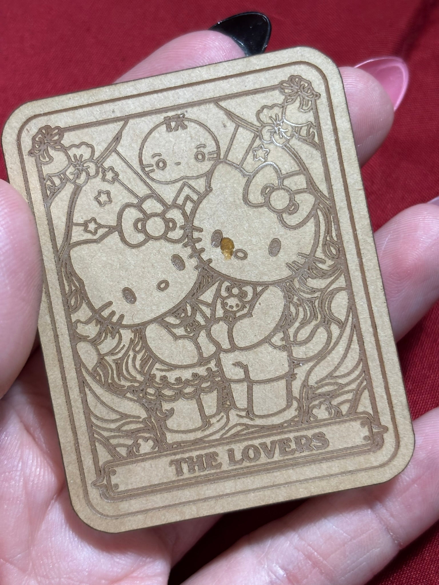 Funny kitty tarot cards flat keychain molds palette