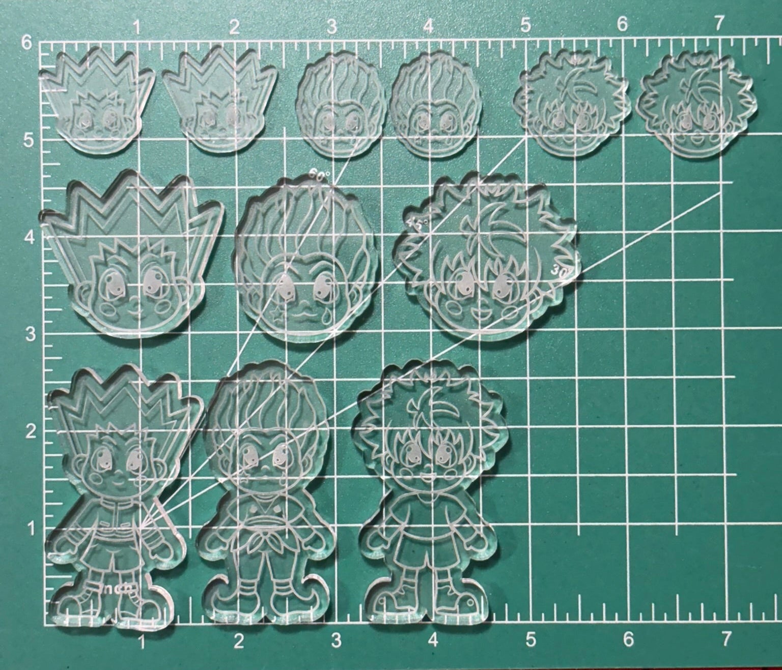 HxH hunter anime earring flat grip keychain molds palette