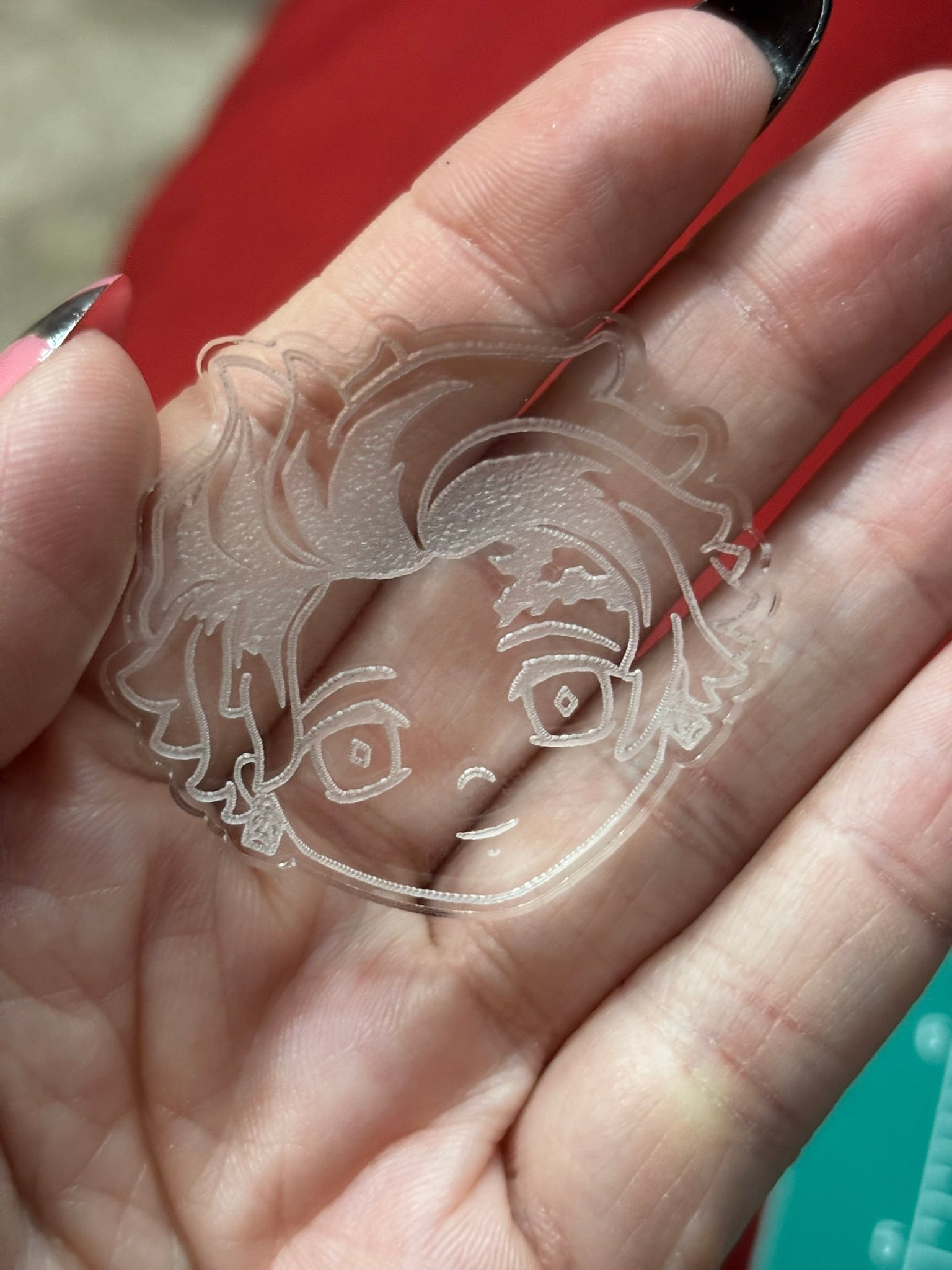 Anime demon hunters flat grip keychain molds palette