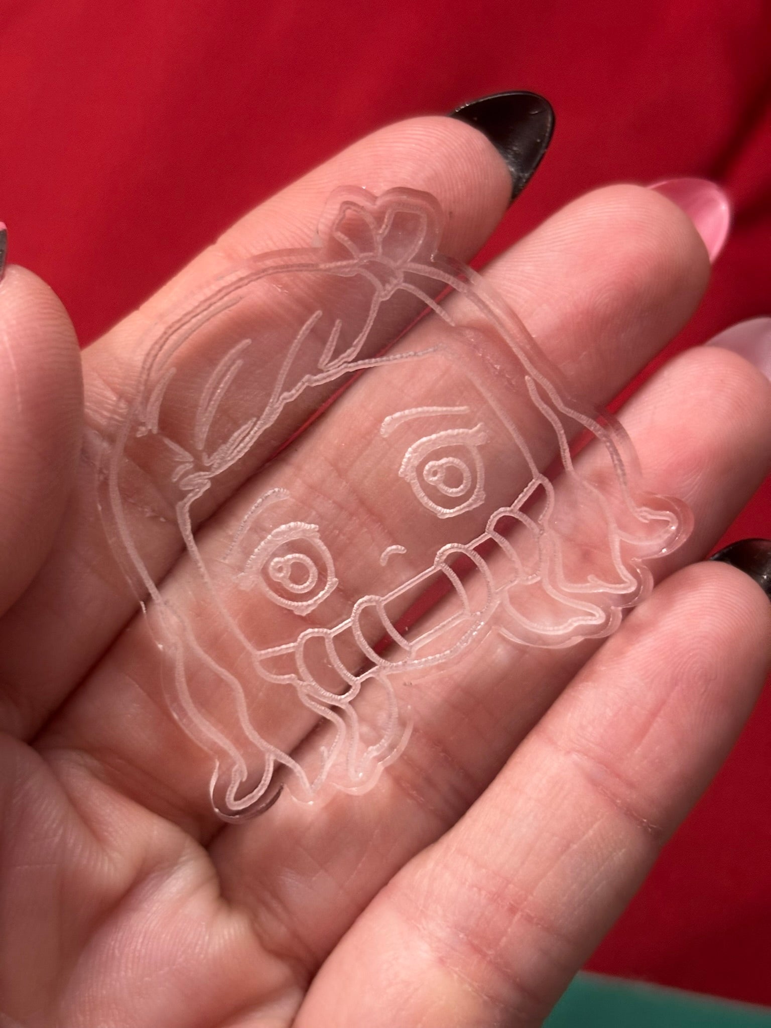 Anime demon hunters flat grip keychain molds palette