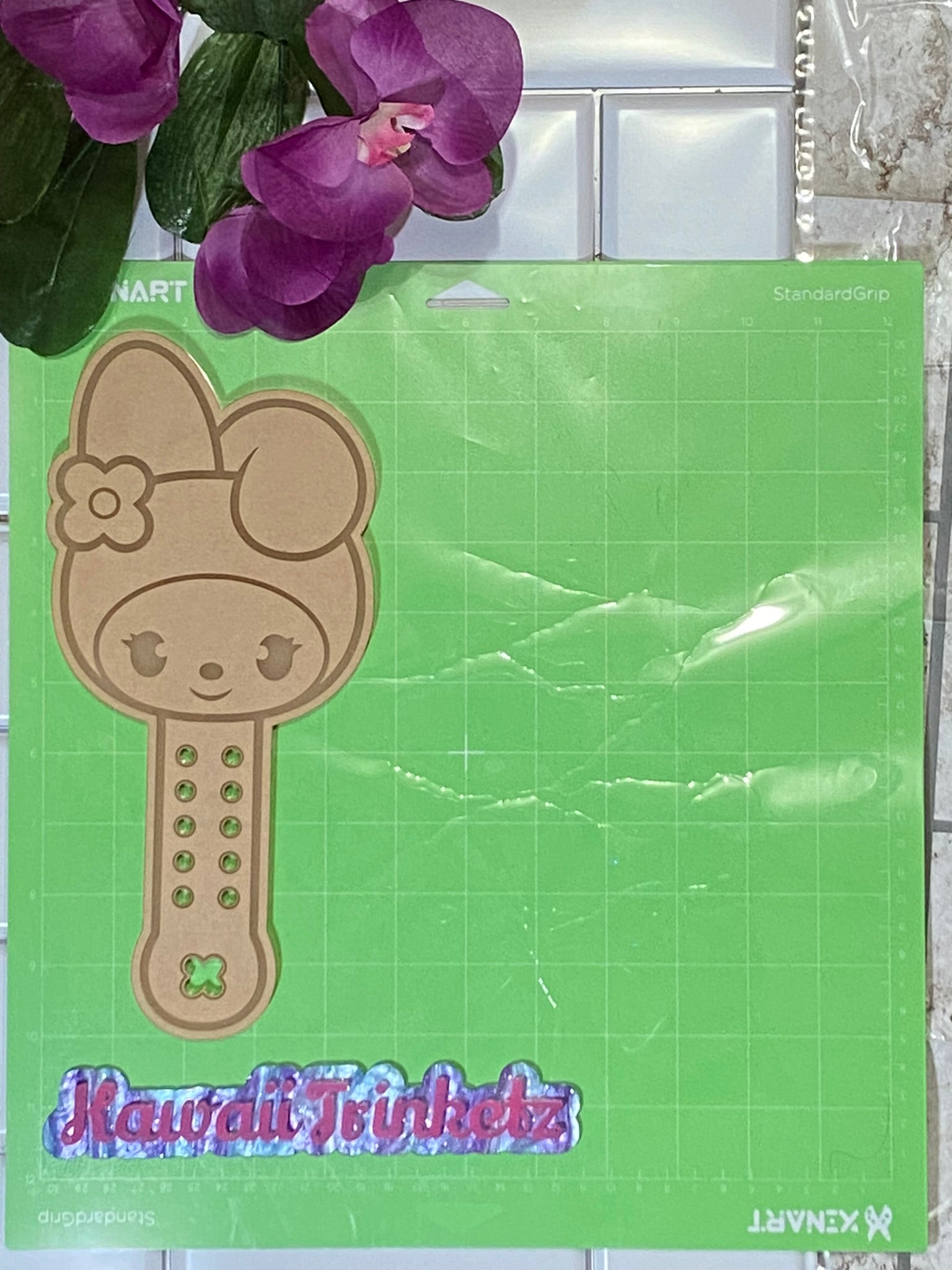 Kawaii bunny and friends paddle with loops wand molds