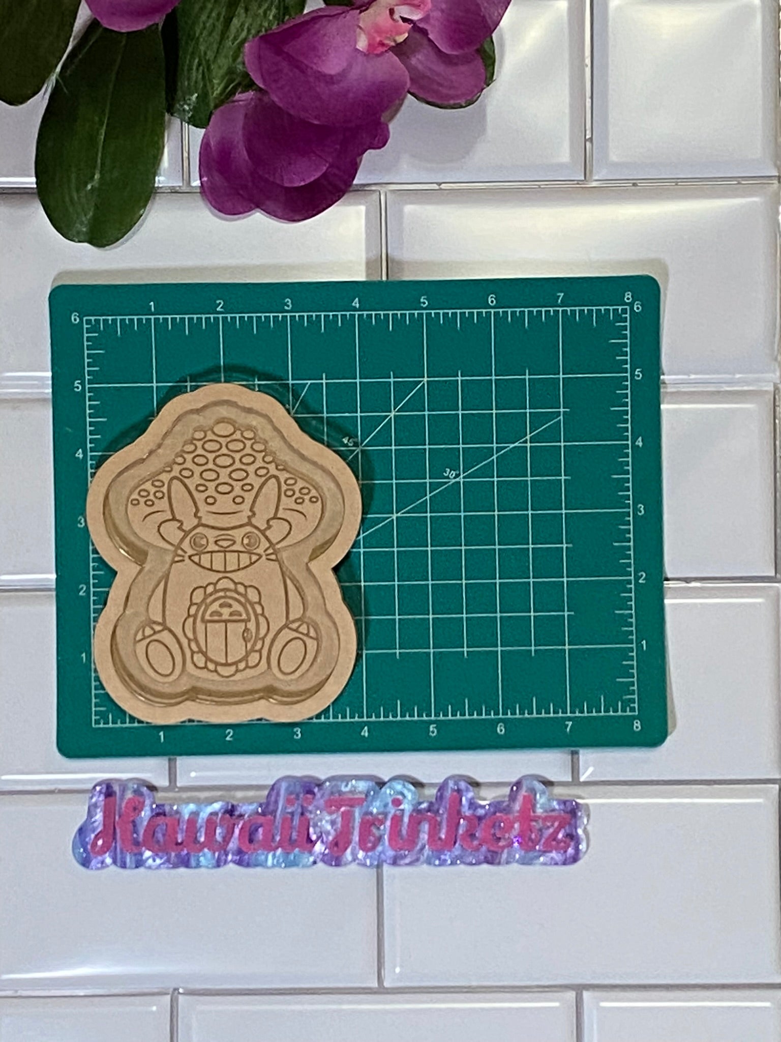 Kawaii bunny mushroom cottage trinket tray mold