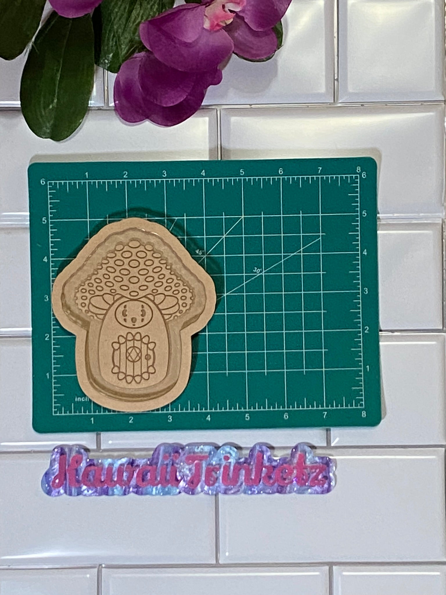 Kawaii ghost mask mushroom cottage trinket tray mold