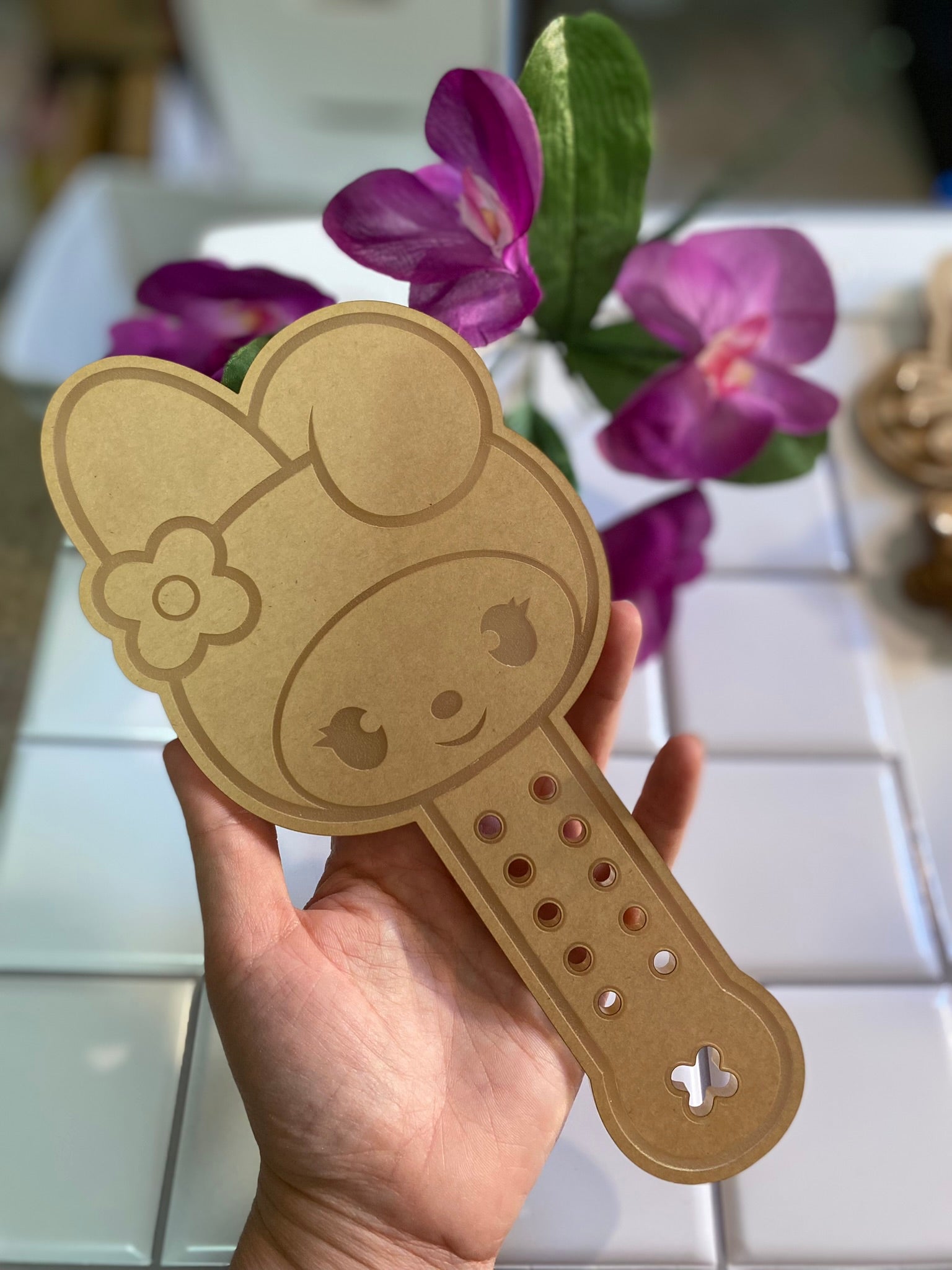 Kawaii bunny and friends paddle with loops wand molds