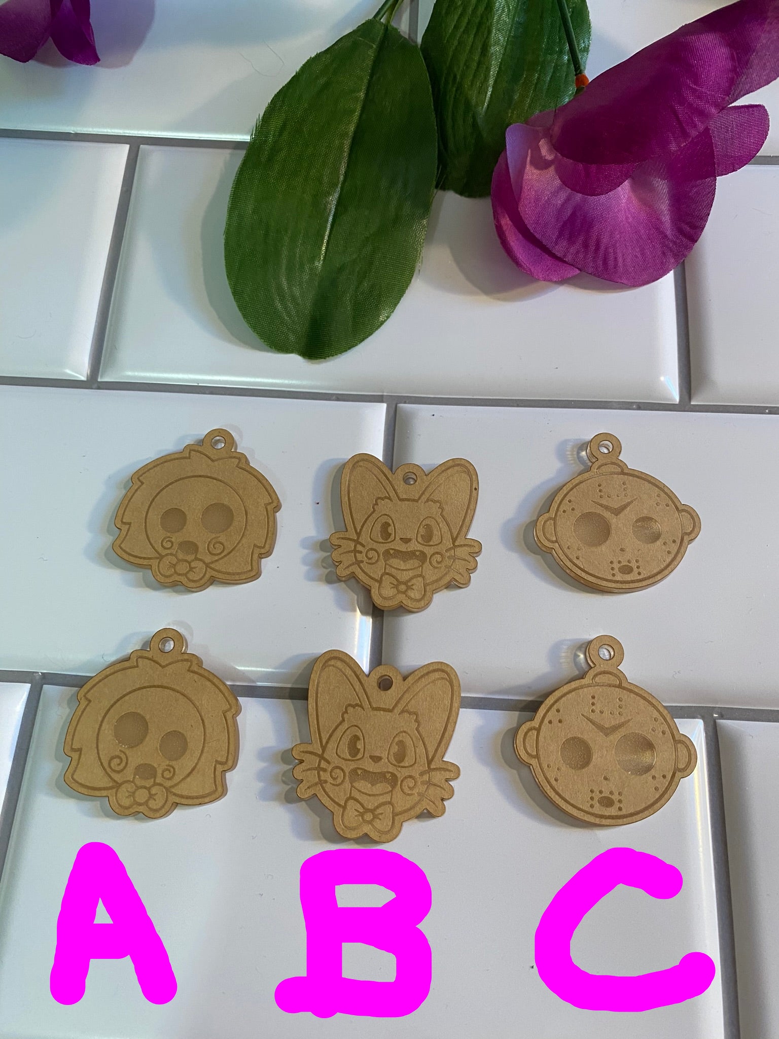 Kawaii forest spirit anime horror guys earrings molds palette