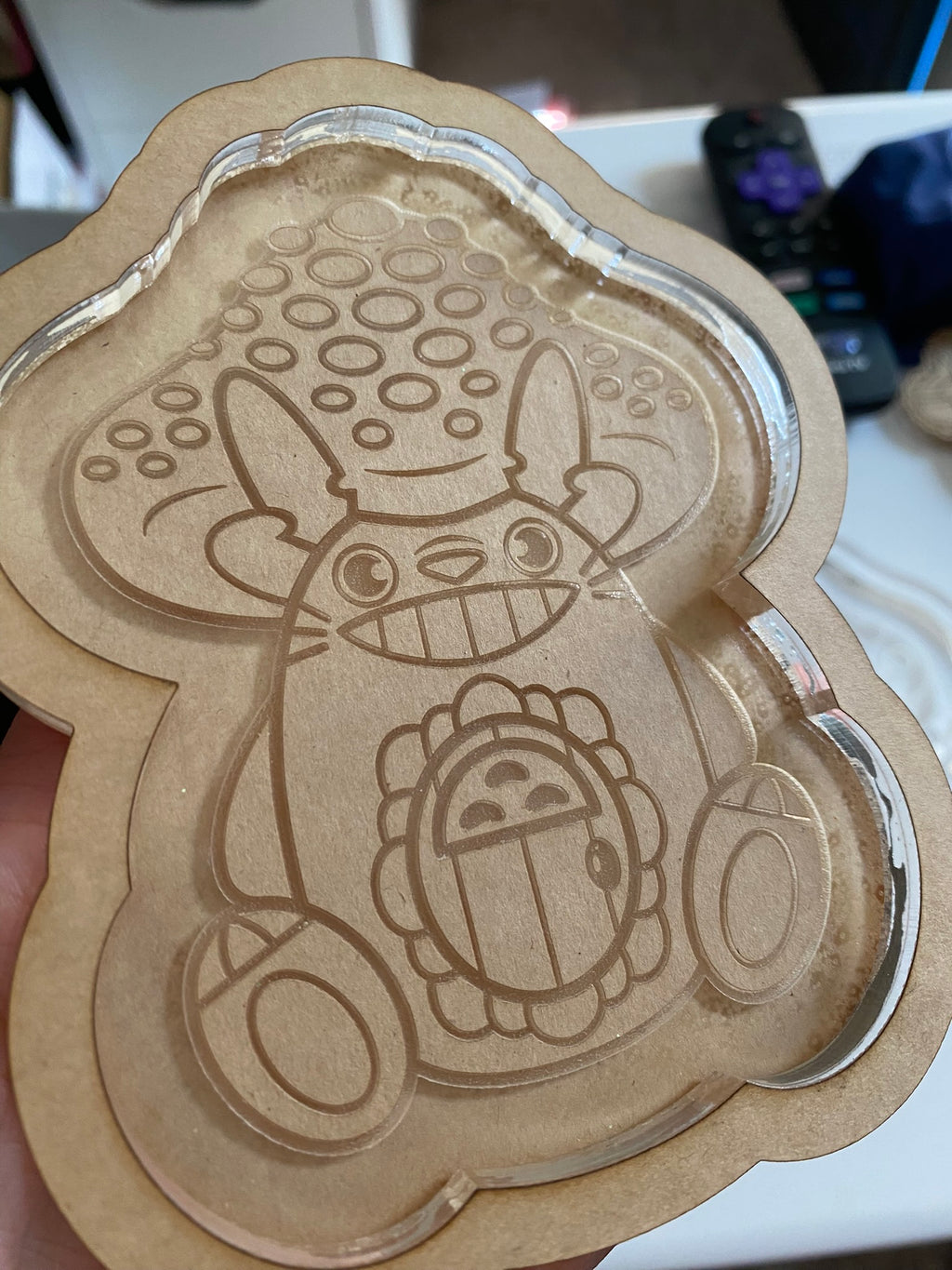 Kawaii bunny mushroom cottage trinket tray mold